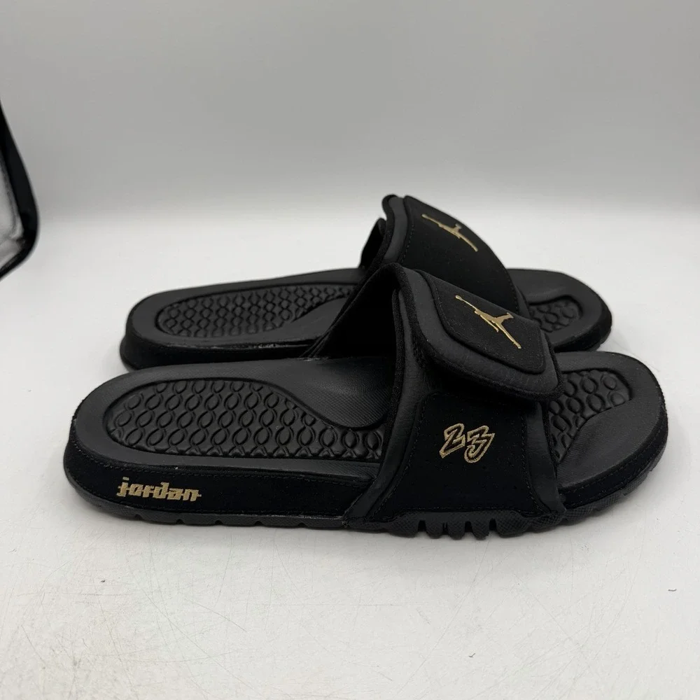 Air Jordan Hydro 2 Premier Slide Mens Mens Sz 13 Black/Metallic Gold Sandals